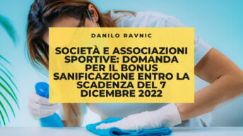Domanda per il bonus sanificazione