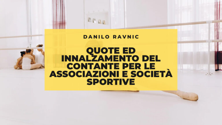 queste ed innalzamento del contante per le associazioni e società sportive